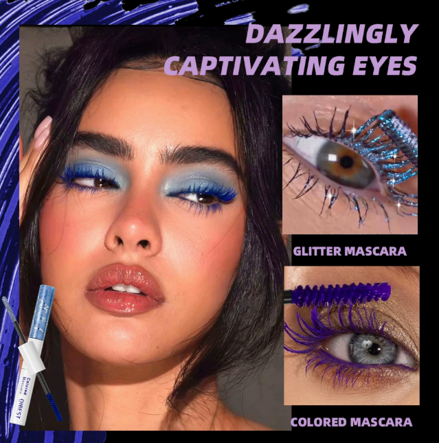 2 in 1 Dual End Mascara with Colored Shimmer and Matte Finish, Waterproof & Smudge Proof