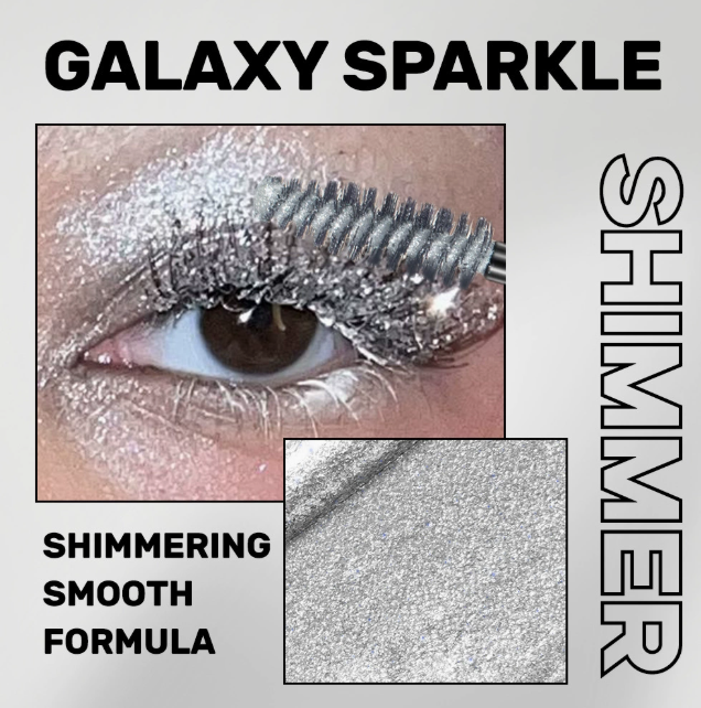 Diamond Dust Sparkle Mascara-Snowflake Glitter, Smudge-Proof & Waterproof for Dazzling Eyes