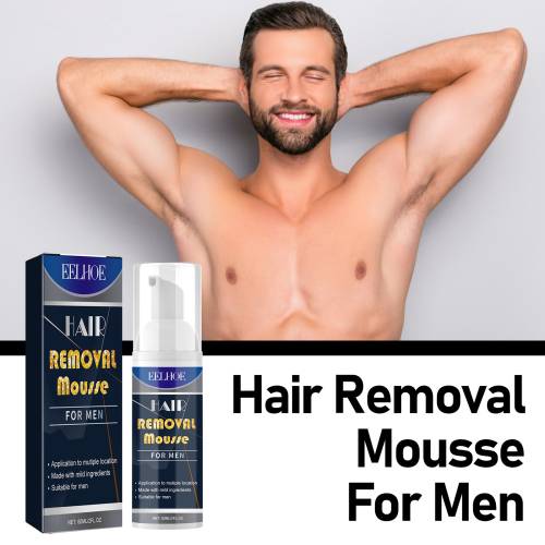 EELHOE Mousse Hair Removal For Men, Body Hair Chest Thighs Underarms Gentle Non-Irritating Clean Hair Removal Mousse