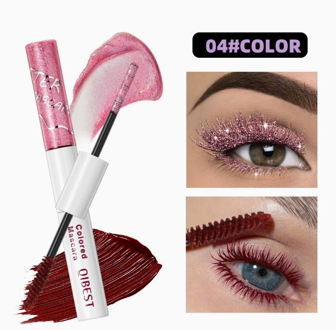 2 in 1 Dual End Mascara with Colored Shimmer and Matte Finish, Waterproof & Smudge Proof