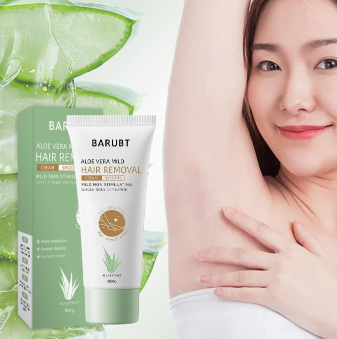 BARUBT Aloe Vera Hair Removal Cream – Gentle & Effective for Sensitive Skin
