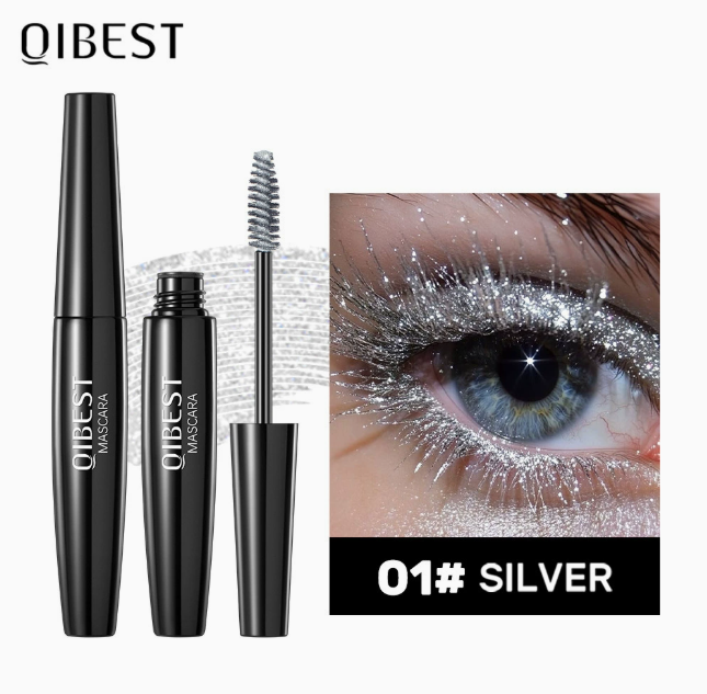 Diamond Dust Sparkle Mascara-Snowflake Glitter, Smudge-Proof & Waterproof for Dazzling Eyes