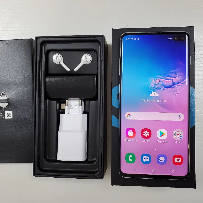 Samsung Galaxy S10+ G975U1 S10 Plus 6.4" OLED 8/128/512GB 12/1TB Snapdragon NFC 4G LTE Original Unlocked Android Cell Phone