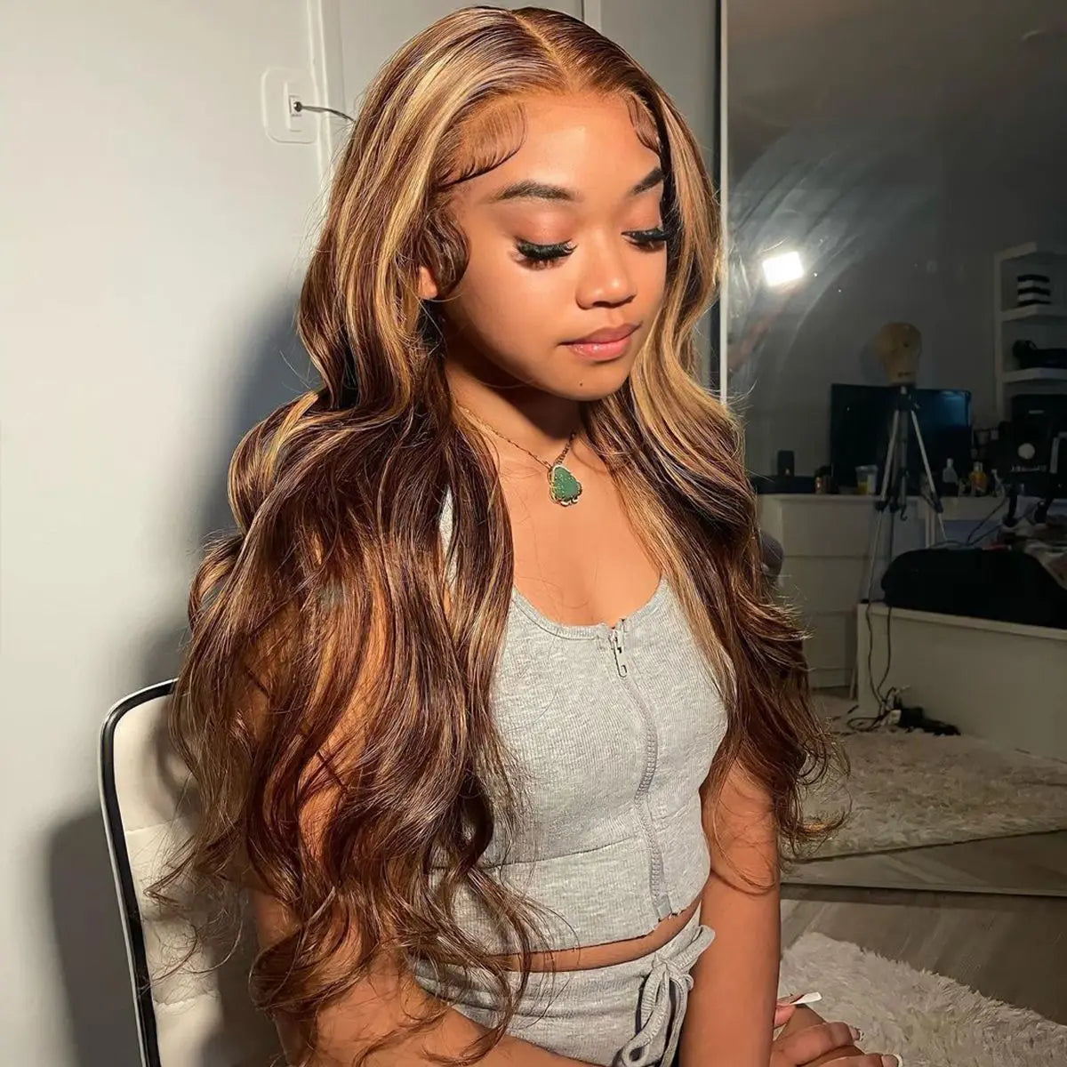 High Quality Raw Human Hair 4x4 Lace Closure Wig P427 Body Wave 150% Density Body Wave Human Hair Lace Human Hair Wig