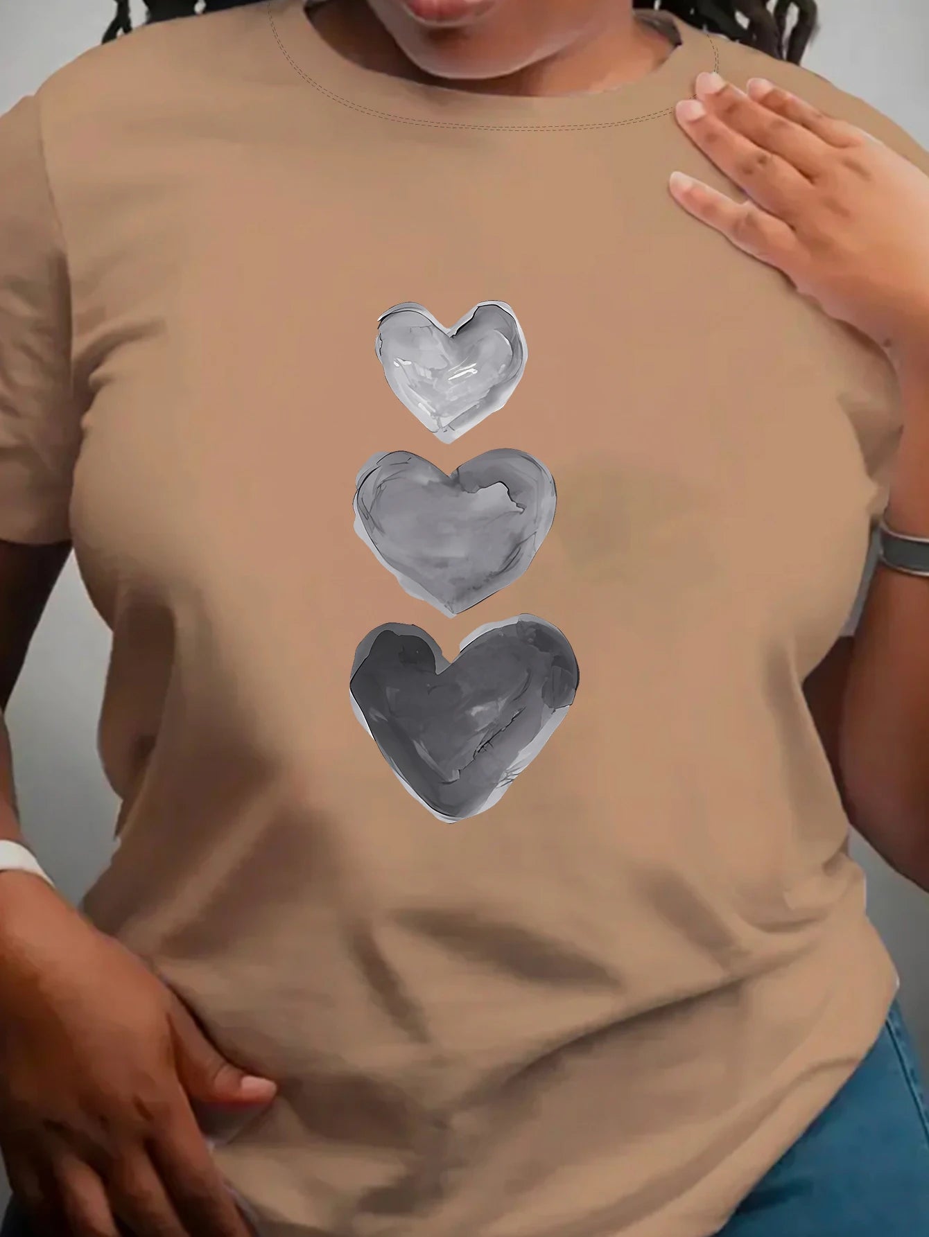 Women's High Quality 100% Cotton Woven Casual T-Shirt Breathable Anti-Wrinkle Quick Dry Hip Hop New Fashion Regular Short Sleeve