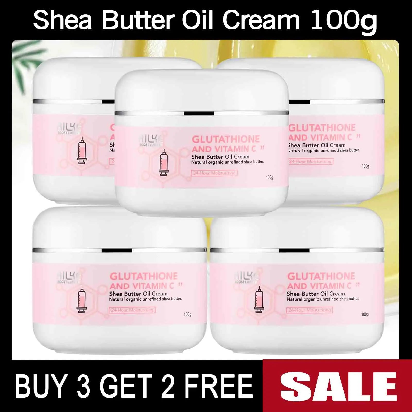 AILKE Whitening Skin Care Cream, Lightening Lotion, Remove Dark Spots With Glutathion, Shea Butter, Moisturizing Body Cream