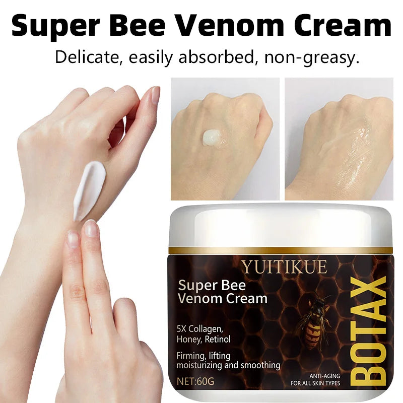 YUITIKUE BOTAX Bee Venom Anti-Aging Cream, 5X Collagen Honey Retinol, Firming Lifting 60g