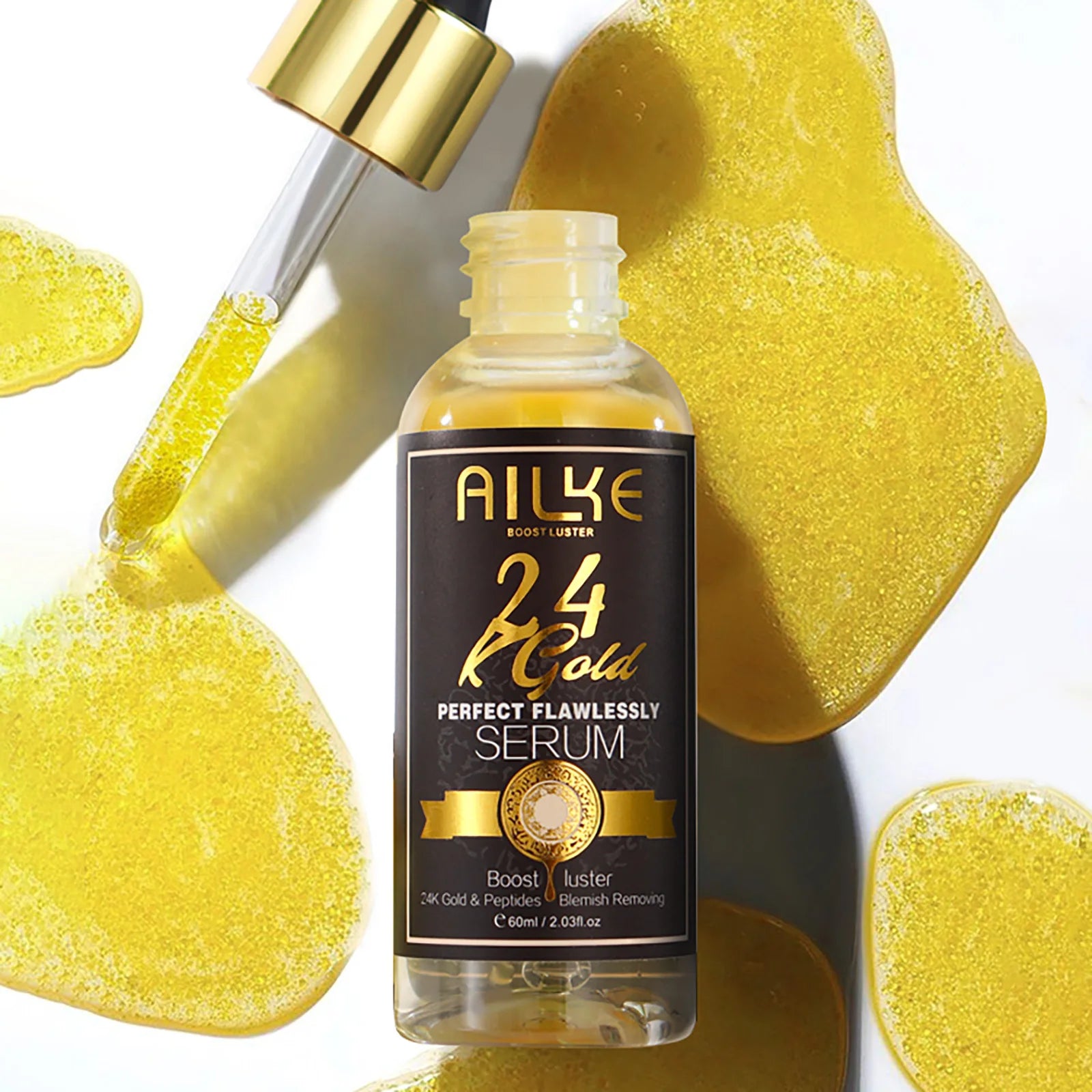 AILKE 24k Gold Flawlessly Whitening Skin Care Set For All Skin Type, Moisturizer, Reduce Black Spots, Smoothing, Brightening