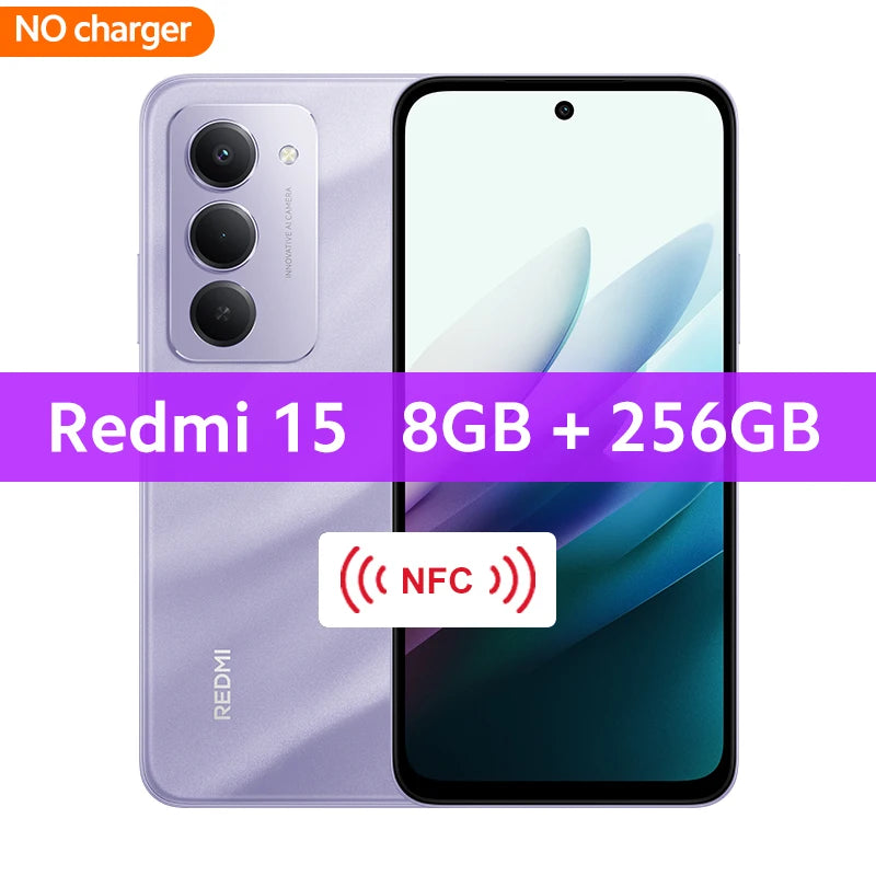 【Brand+】Redmi 15 Global Version Smartphone 6.9" 50MP 7000mAh battery 33W fast charging IP64 Snapdragon® 685 Mobile Platform