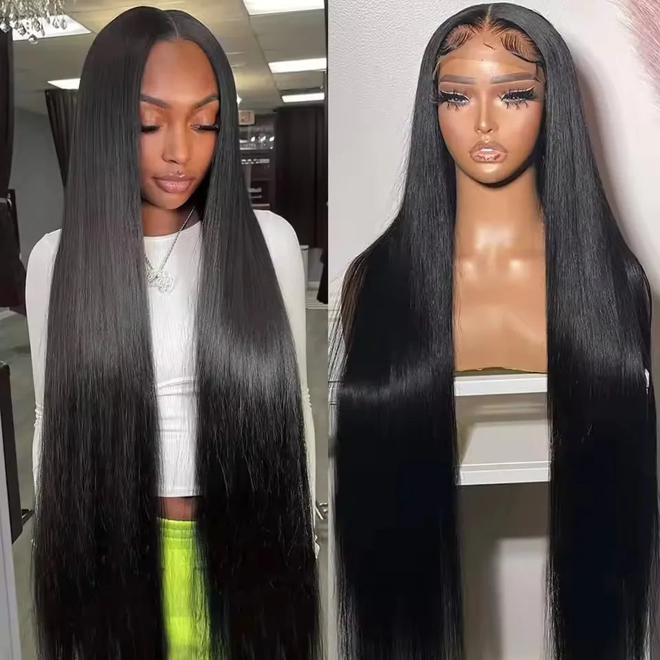 Perruque Lace Frontal 13x4 Bone Straight – Transparente, 30-40 po
