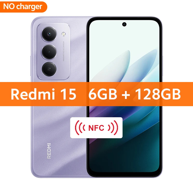 【Brand+】Redmi 15 Global Version Smartphone 6.9" 50MP 7000mAh battery 33W fast charging IP64 Snapdragon® 685 Mobile Platform