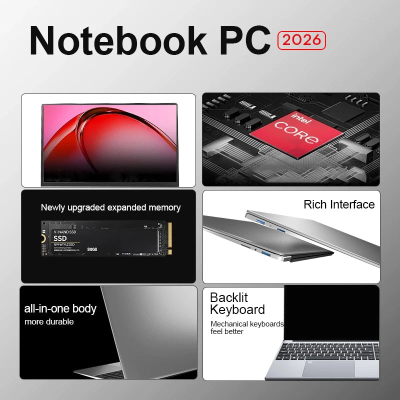 Xiaman 15.6" Portable Gaming Laptop Intel Core i9 10980HK Windows 11 Pro Gamer PC 16GB RAM 1TB SSD IPS Notebook Computer Laptops