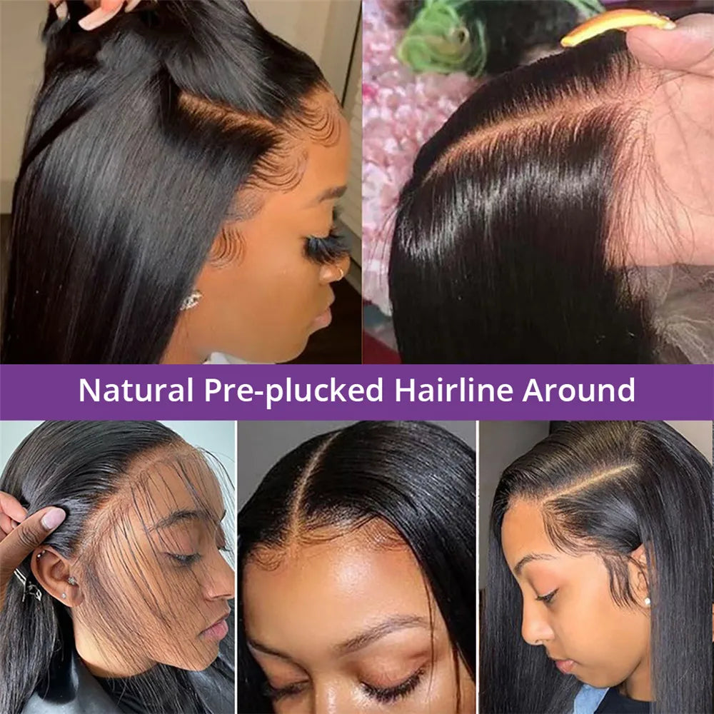 Perruque Lace Frontal 13x4 Bone Straight – Transparente, 30-40 po