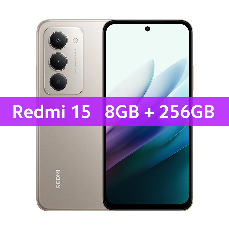 【Brand+】Redmi 15 Global Version Smartphone 6.9" 50MP 7000mAh battery 33W fast charging IP64 Snapdragon® 685 Mobile Platform