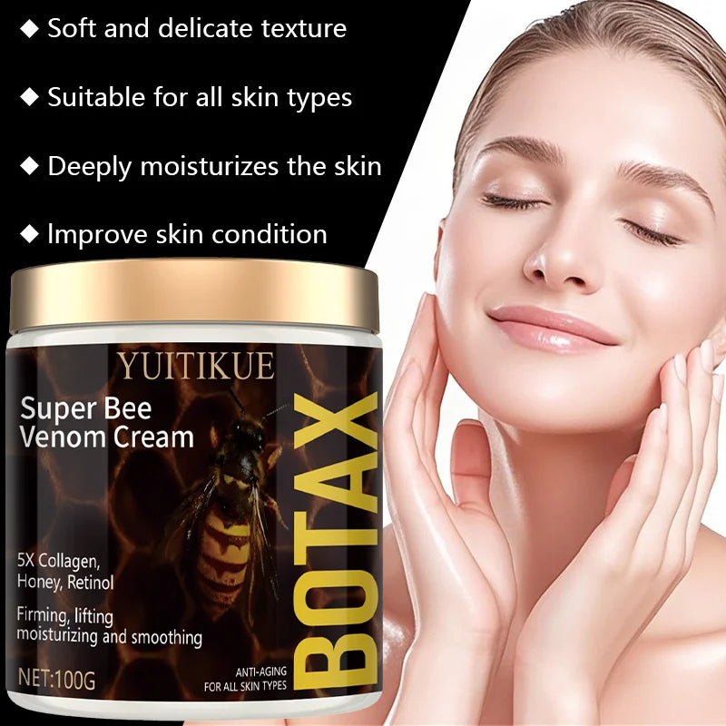 YUITIKUE BOTAX Super Bee Venom Cream, 5X Collagen Honey Retinol, Firming Lifting Moisturizing 60g