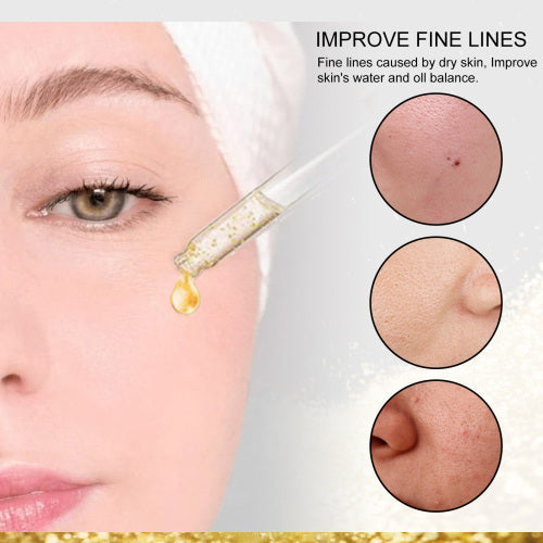 OUHOE 24k Facial Essence, Shrink Pores Hydrates And Brightens Skin, Firming And Repair Essence