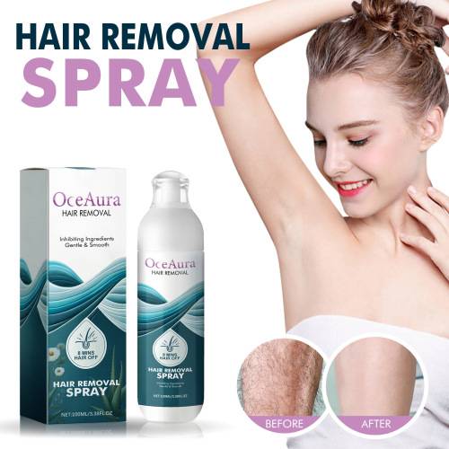 OCEAURA Hair Removal Spray, Underarm Leg Hair Hand Hair Mild Non-Irritating Skin Cleansing Removal Hair Removal